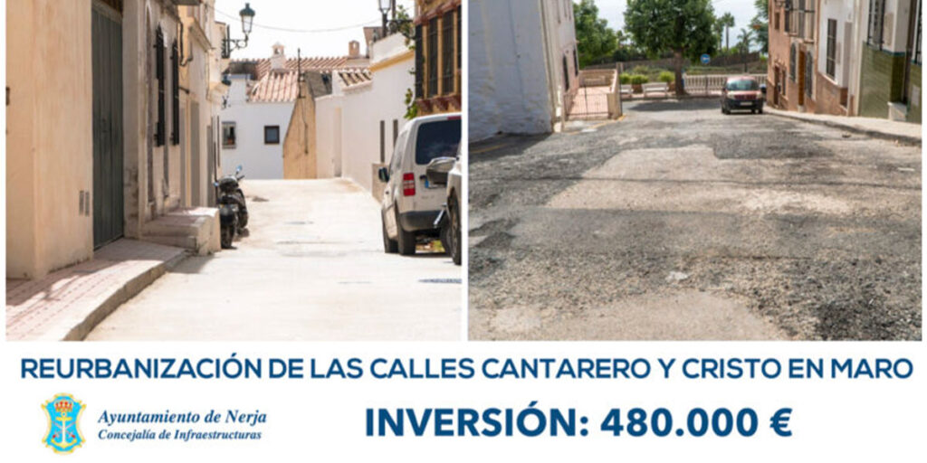 El Ayuntamiento invertirá 480.000 euros en las obras de reurbanización de las calles Cantarero y Cristo en Maro 1 Cantarero y Cristo en Maro